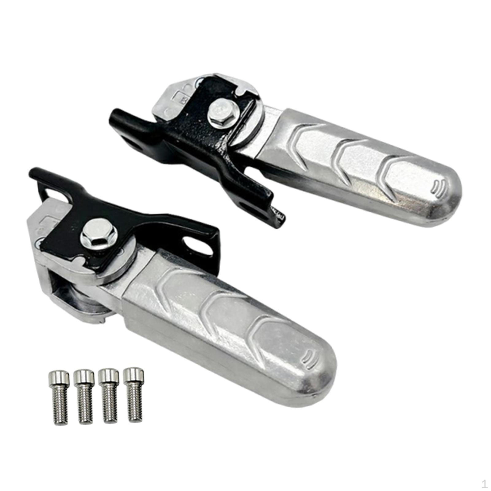 

E Bike Foot Rests Foldable Pedal Non Slip Accessories Practical Pegs Aluminum Alloy