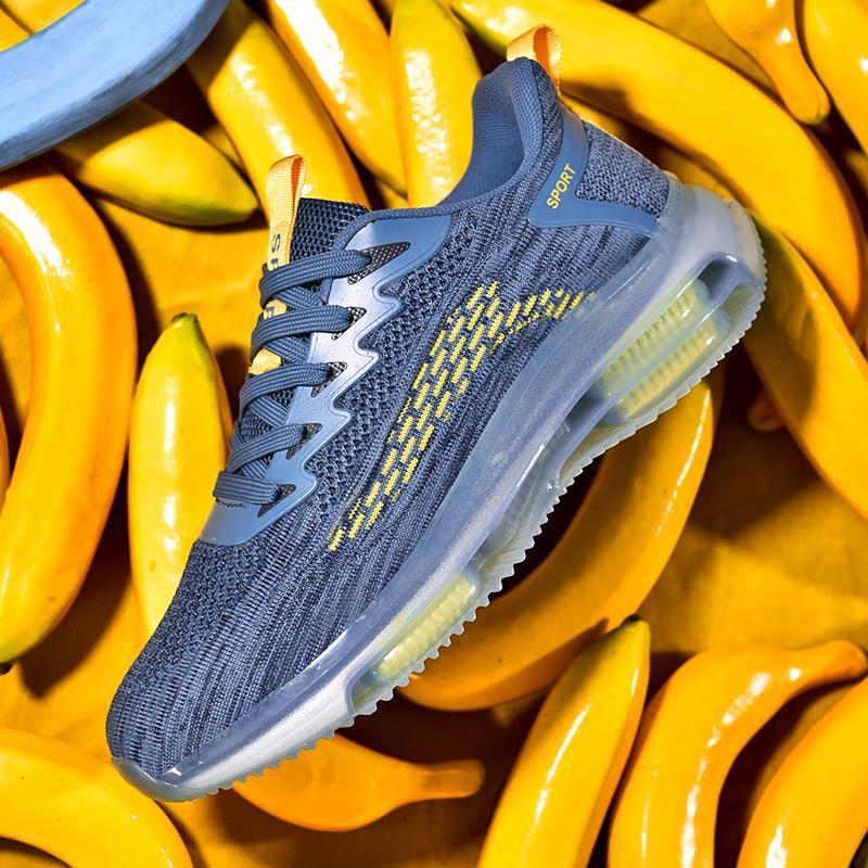 Men's Shoes 2024 New Summer Air Cushion Running Shoes Trend Shock Absorption Casual Sports Shoes Platform Dad Shoes