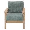 Doll House Sofa 1:12 Doll House Miniature Japanese Style Single Fabric Armchair Sofa Living Room Furniture Decoration Grey Green