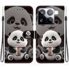 Etui Zwierzęce Lew Panda Skórzane Etui na Telefon Dla Xiaomi 15 Ultra 14 14T 13 13T 12T Pro 12 Lite 12X Portfel Klapka Karty Magnetyczne Etui