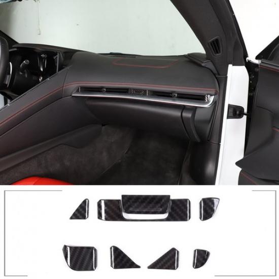 ABS Carbon Air Vent Outlet Side Trim Patch Cover For Corvette C8 Z06 Z51 -24