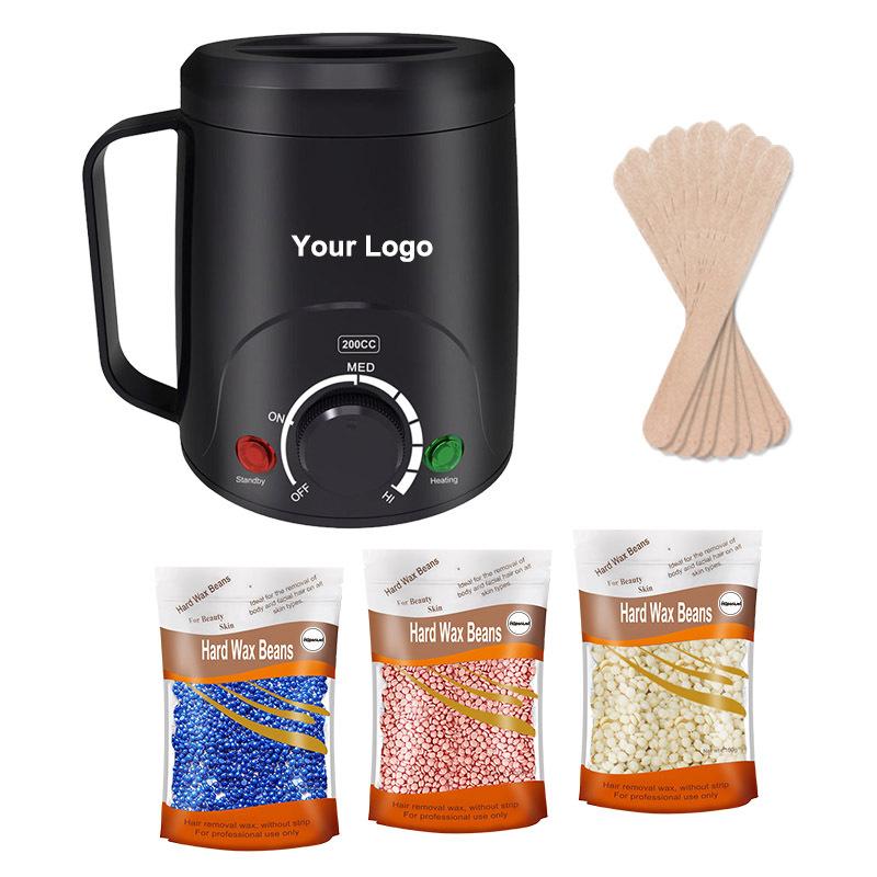 

Электрический нагреватель воска Горшок с горячим парафином Эпилятор с расплавом воска Быстросогревающий аппарат для удаления волос с восковыми бобами и деревянными палочками