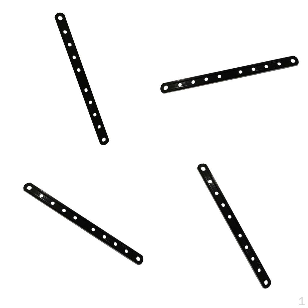 

4 Pieces Hanger Strap Universal Exhaust Drilled Bracket Black