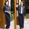 2026 Spring/Autumn Hooded Casual Jacket & Elastic Waist Pants Set for Middle-Aged and Elderly Women