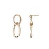 Creative Geometric Stud Earrings, Fashion Street Photography Exaggerated Oval Metal Stud Earrings, Wind Earrings