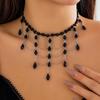 Lolita Lace Collar Vintage Choker Black Gothic Wind Drop Tassel Necklace