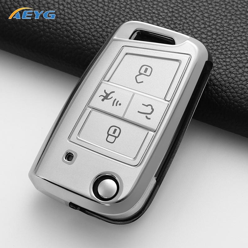 

New Tpu Car Remote Key Case Cover Shell For Vw Volkswagen Golf 7 Mk7 Tiguan Mk2 For Seat Ateca Leon Fr 2 Ibiza Auto Accessories