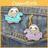 High-quality Mint Green Cartoon Sloth Enamel Brooch Perfect For Fashion Enthusiasts