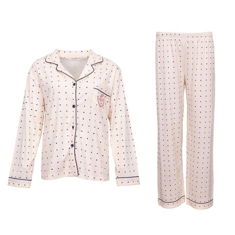 Polka Dot Pajamas with Embroidered Pocket Woman LULU CASTAGNETTE
