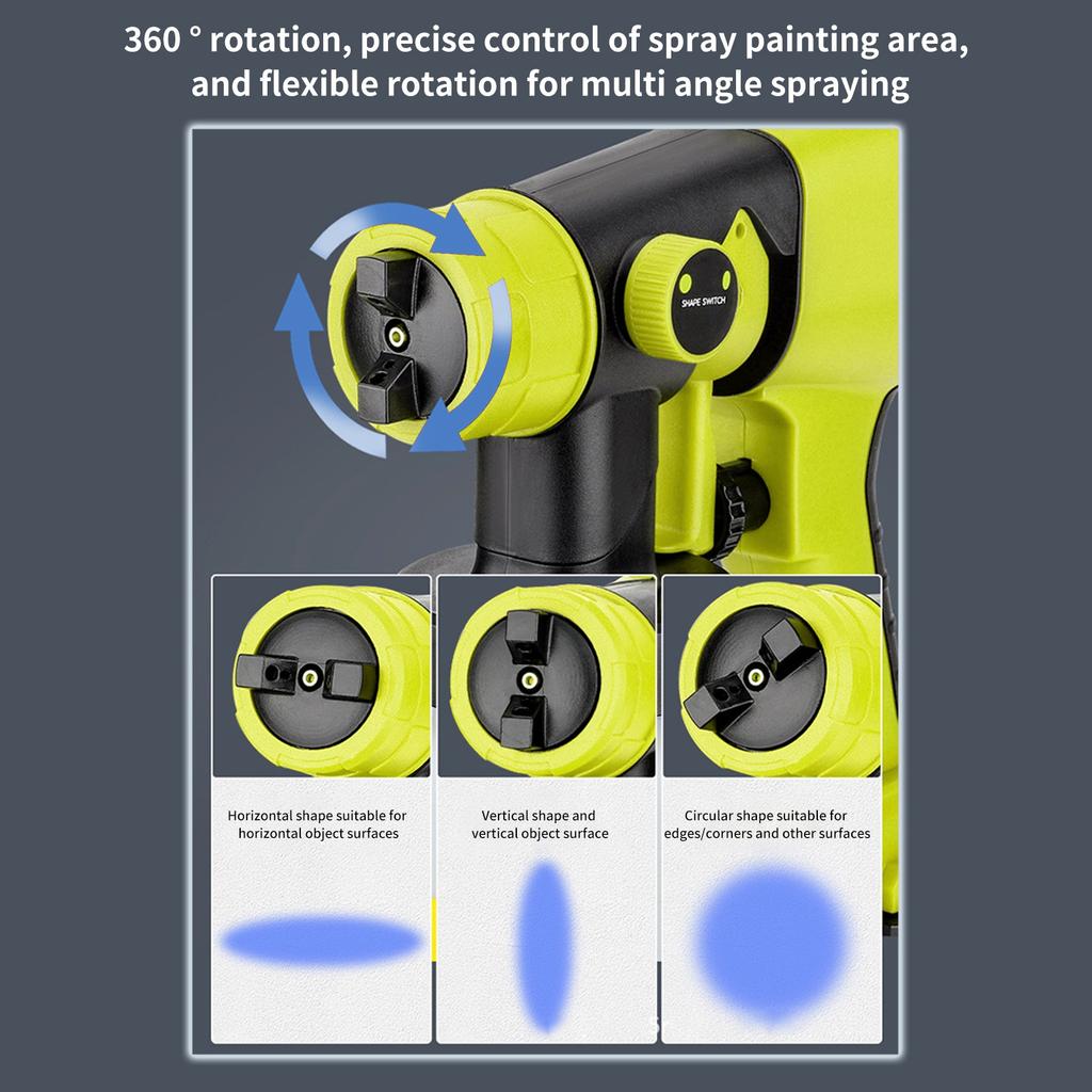 Cordless Paint Sprayer   Powerful Motor Electric Spray Paint   With Nozzle