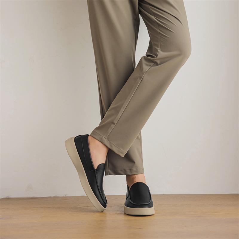 Fashion 2025 New Male Comfortable Loafers Leather Fashion Walking Shoes Men All-match Male Driving Shoes Handmade Men's Non-Slip Flats