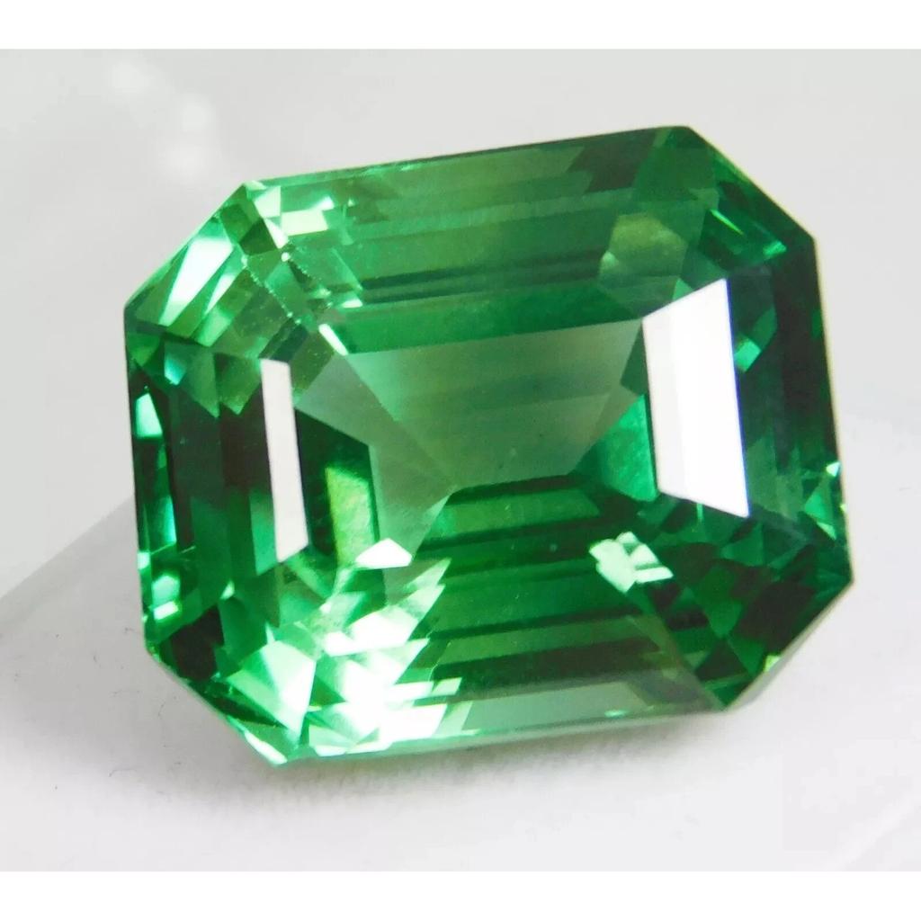 Emerald Cut Natural Shiny Green Sapphire 25-26 Ct Beautiful Certified Gemstone
