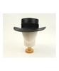 Black Flat Long Panama Hat
