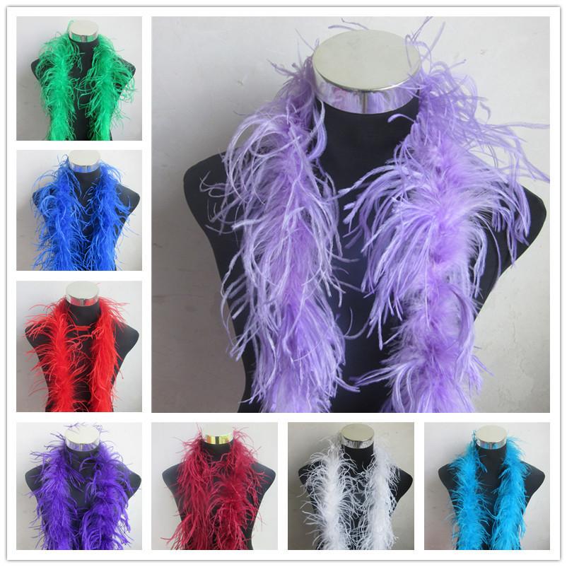 2 Meter Fluffy Ostrich Feather Boa Skirt Costumes/Trim for Party/Costume Craft Ostrich Feather In Wedding Decorations