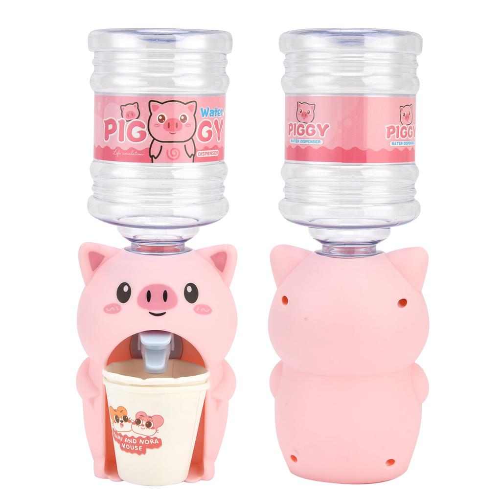 Mini Water Dispenser Cute Simulation Cartoon Kitchen Toy for Children Home KitchenPink Pig