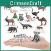 Mini-Wildtier-PVC-Modellset mit statischen Figuren für Sammler und Heimdekoration