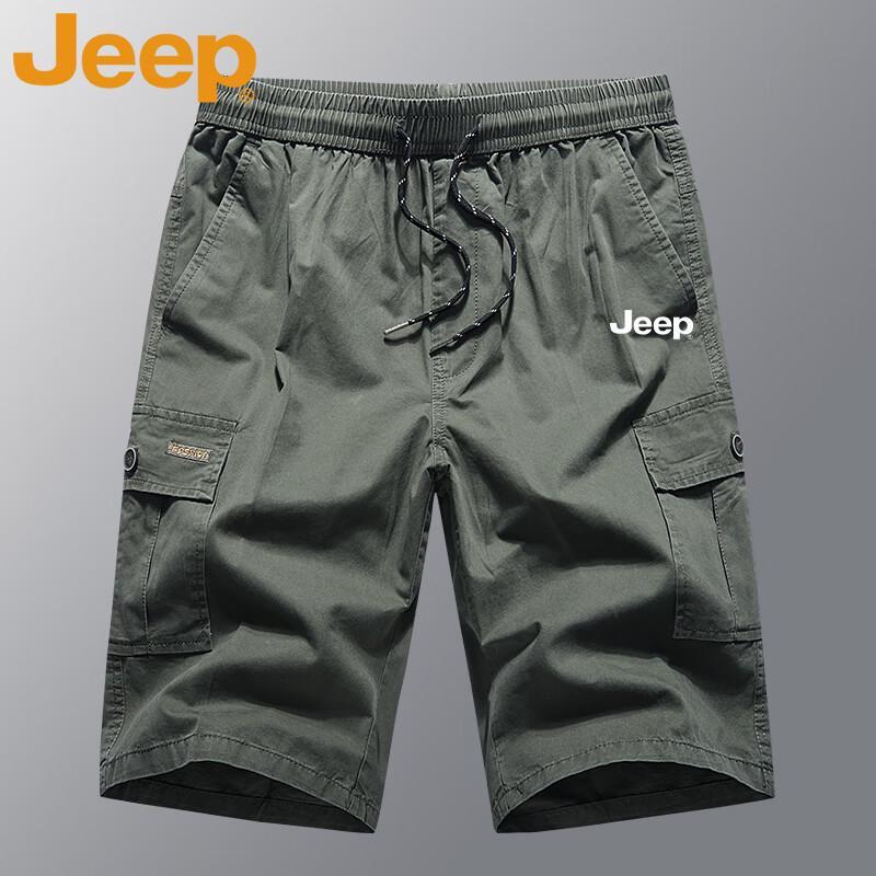 JEEP Men s Summer Lightweight Pure Cotton Cargo Shorts XL