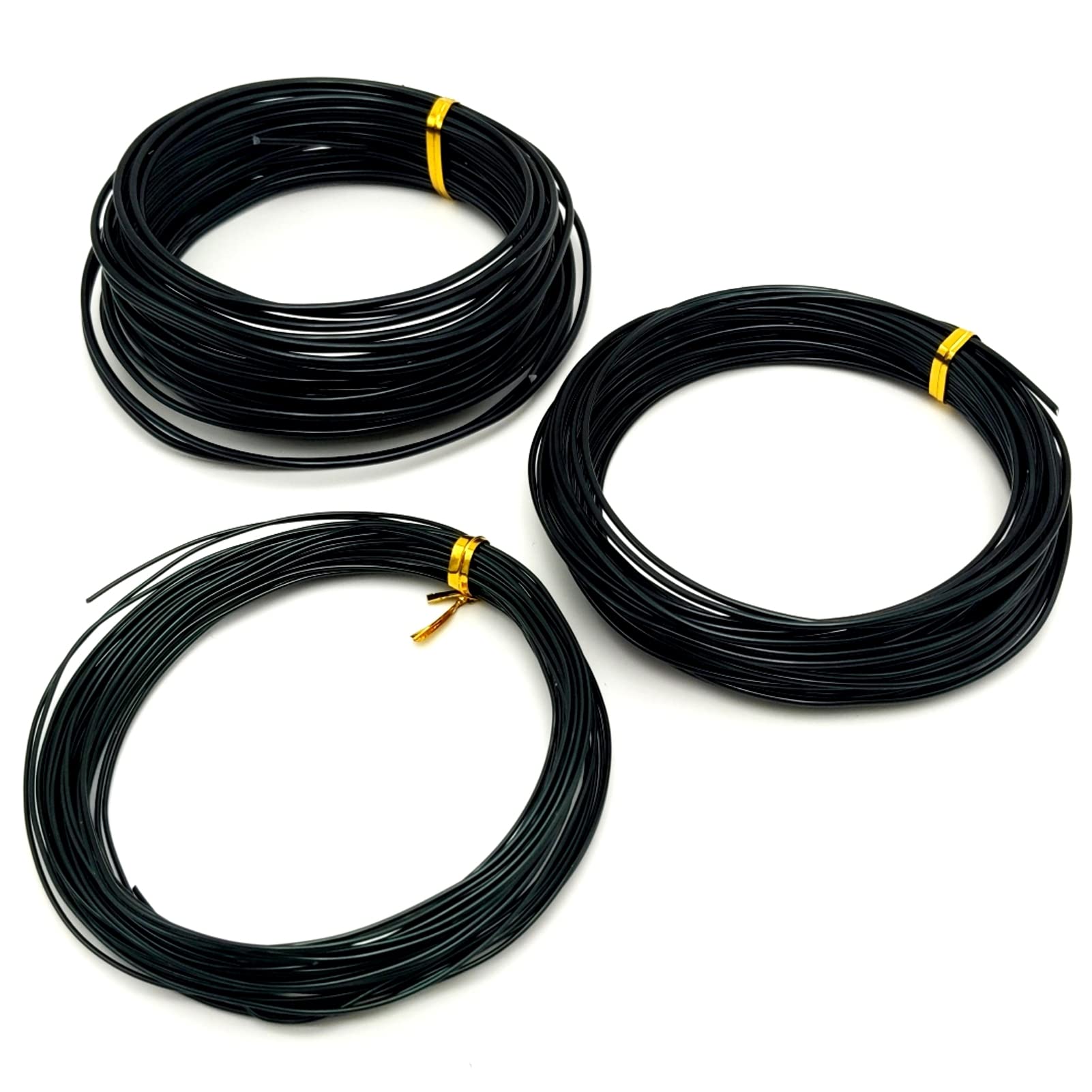 

Bonsai Wire Aluminum Wire Set of 3 10m 2mm (TUISKU) Sizes, Long, Gardening, Pruning, 1mm, 1.5mm, (Black) чорний