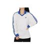 adidas Originals Striped Logo Embroidered Pullover Long Sleeve T-Shirt Women Tops White IR6100