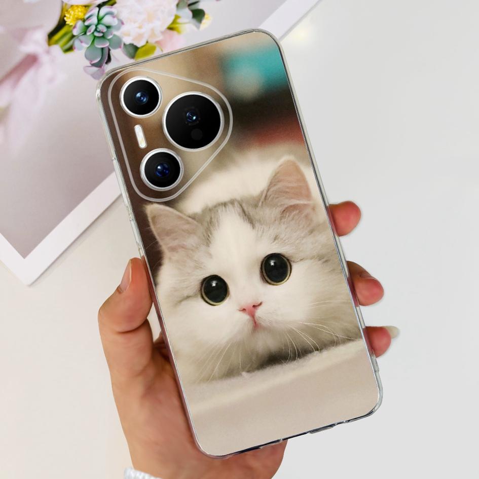 For Huawei Pura 70 Pro Plus Case Fashion Flowers Clear Soft Silicone Shockproof Phone Cover For Huawei Pura 70 Pro Pura70 Bumper