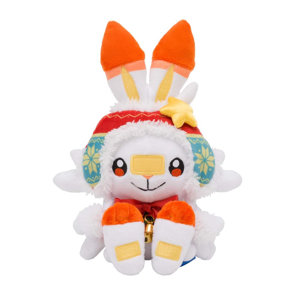 Pokémon Center Original Plush Toy Pokémon Christmas Wonderland Scorbunny 21 x 17 x 10 cm (H x W x D)