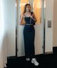 INJIACTIVE Logo Jersey Maxi Skirt Black