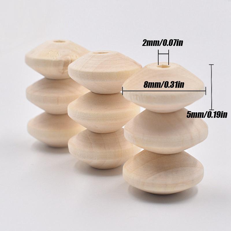 

10 шт., деревянные бусины «сделай сам», свободные подвески-разделители, бусины из натурального дерева, бусины для изготовления ювелирных изделий, поделки 10pcs