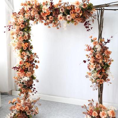 European Retro Villa Style Silk Flower Arch for Wedding Venue Decoration