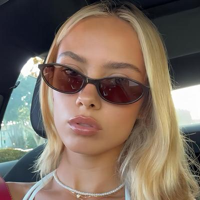 Vintage Oval Small Frame Sunglasses Women Outdoor Wear Sunglasses Men Personality Hip Hop Babes Glasses