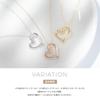 LEGAN Diamond Necklace Open Heart K18YG Yellow Gold Anniversary Birthday Women Made In Japan 0.02ct