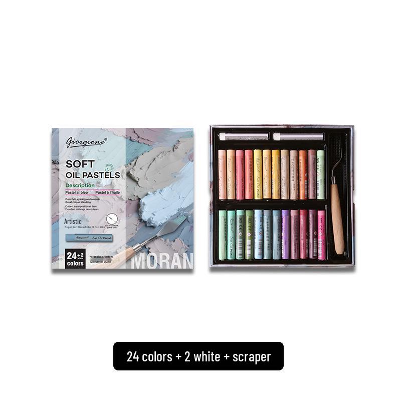 Giorgione Super Soft Oil Pastels Set - 48 Heavy Colors & 24 Macaron Shades