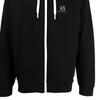 Armani Exchange SS23 Letter Print Hooded Zip Drawstring Sweatshirt Men Sweatshirt Black 8NZMSR-ZJKRZ-1200