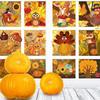Thanksgiving Fall Window Clings Decorations, 10 Sheets Thanksgiving Window Stickers for Kids Home Office Classroom Party Glass Windows Double Sided