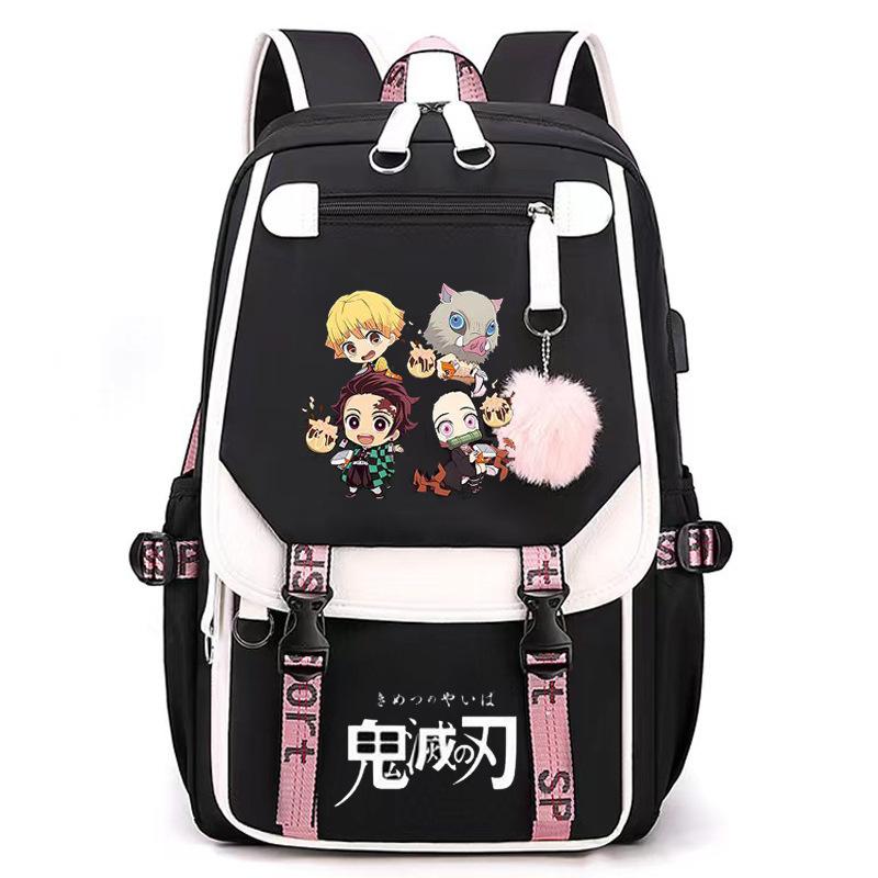 Sun Man Ghost Destroy Peripheral Backpack Large Capacity Teen Student School Bag USB Interface Computer Bag Travel Bag