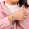 ZAKOL Korean Fashion Random Colorful Zircon Flower Plant Bracelets For Women Dopamine Girls Jewelry Party Accessories