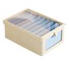 Visible Fabric Clothes Storage Box with Lid for Wardrobe and Pants Organization