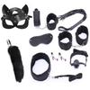 Sexy Mask Fox Tail Metal Anal Plug BDSM Sex Bondage Adult Sex Toys for Women Nylon Plush Sex Handcuffs Whip
