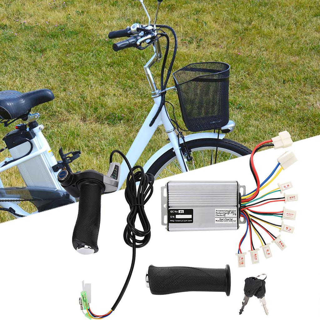 1000W Motor Brushed Speed Controller & Battery Display Throttle Twist Grip with Lock 36V