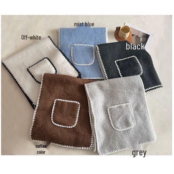 Korean Imitation Cashmere Plaid Scarf for Women - Thick, Warm, Versatile Autumn/Winter Fashion