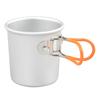 Aluminum Camping Mug for Backpacking Breaks, 150ml Foldable Outdoor Drink Cup with Grip Covered Handle for Easy Carry
