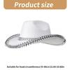 Plain Color Cowboy Hat with Rivet Trim Woman Proms Banquets Party Cowboy Hat Adult Teen Photography Western Hat