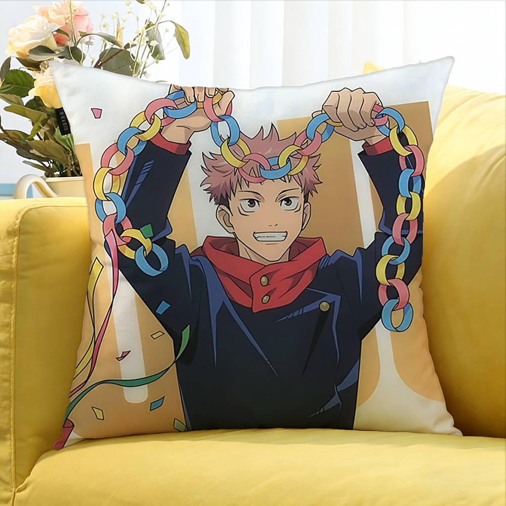 Itadori Yuji Various Sizes Square Pillow Case For Car Home Bedchamber Decor