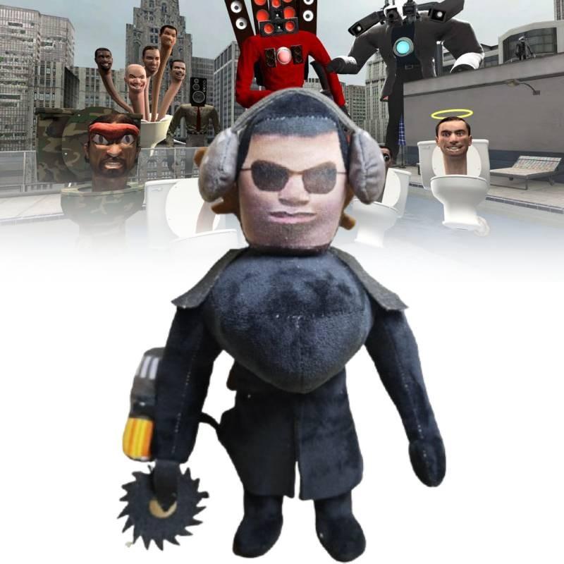 New Trendy Skibidi Toilet Plush Toy Humorous Doll With Soft Pp Cotton Filling 30cm Height