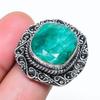 Natürlicher Grüner Jade Edelstein 925 Sterling Silber Schmuck Ringgröße 8.5 AR-17063