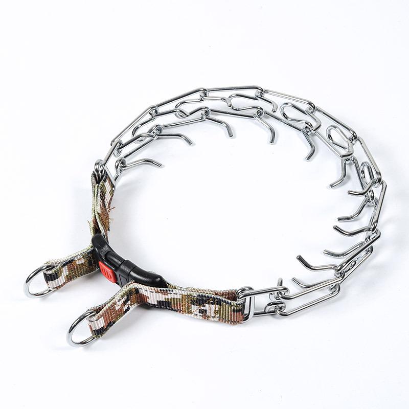 Avtagbar Metallhundträningshalsband med Järnspänne