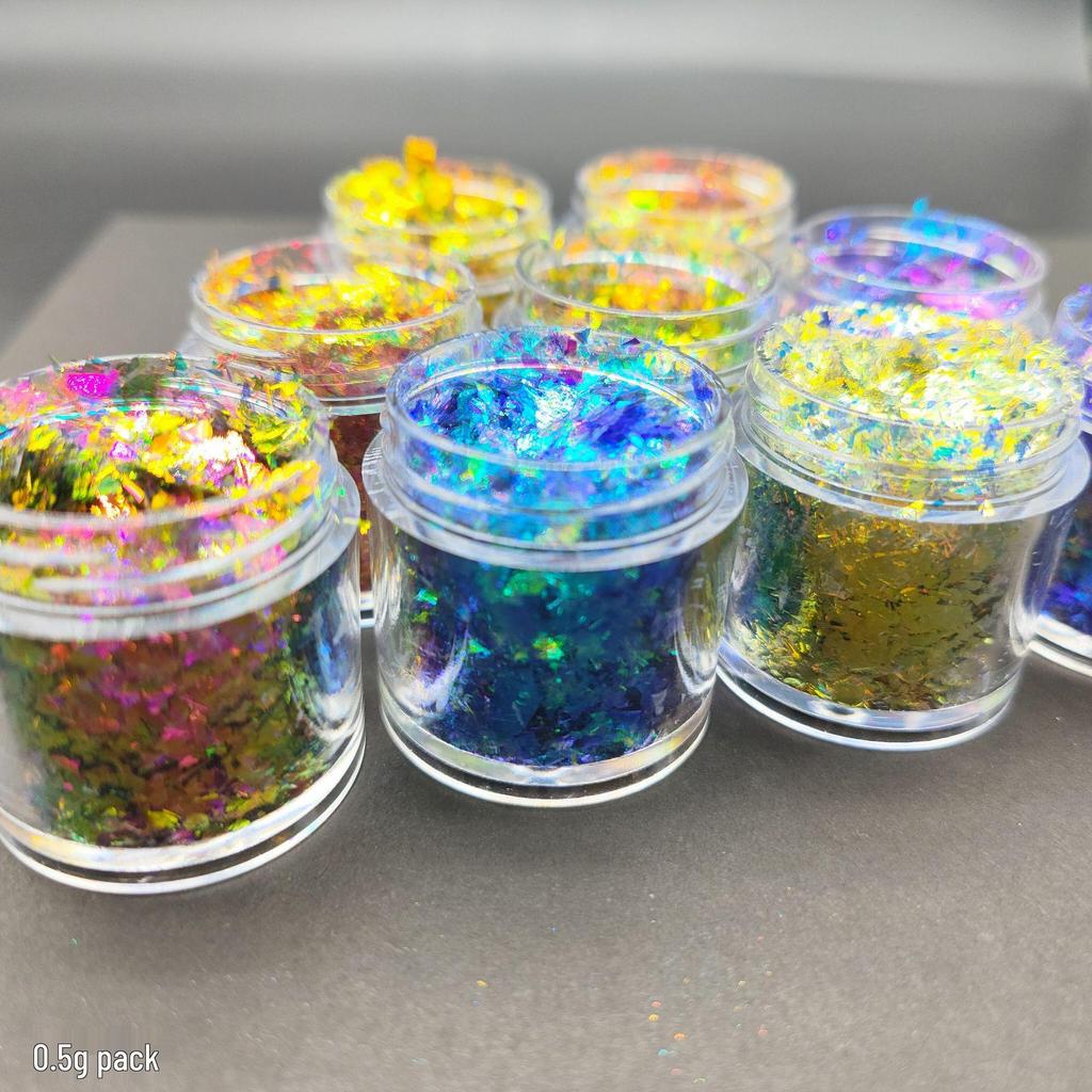 Opal Pink Color-Changing Dragon Scale Glitter - 0.5g High Gloss Iridescent Nail Art