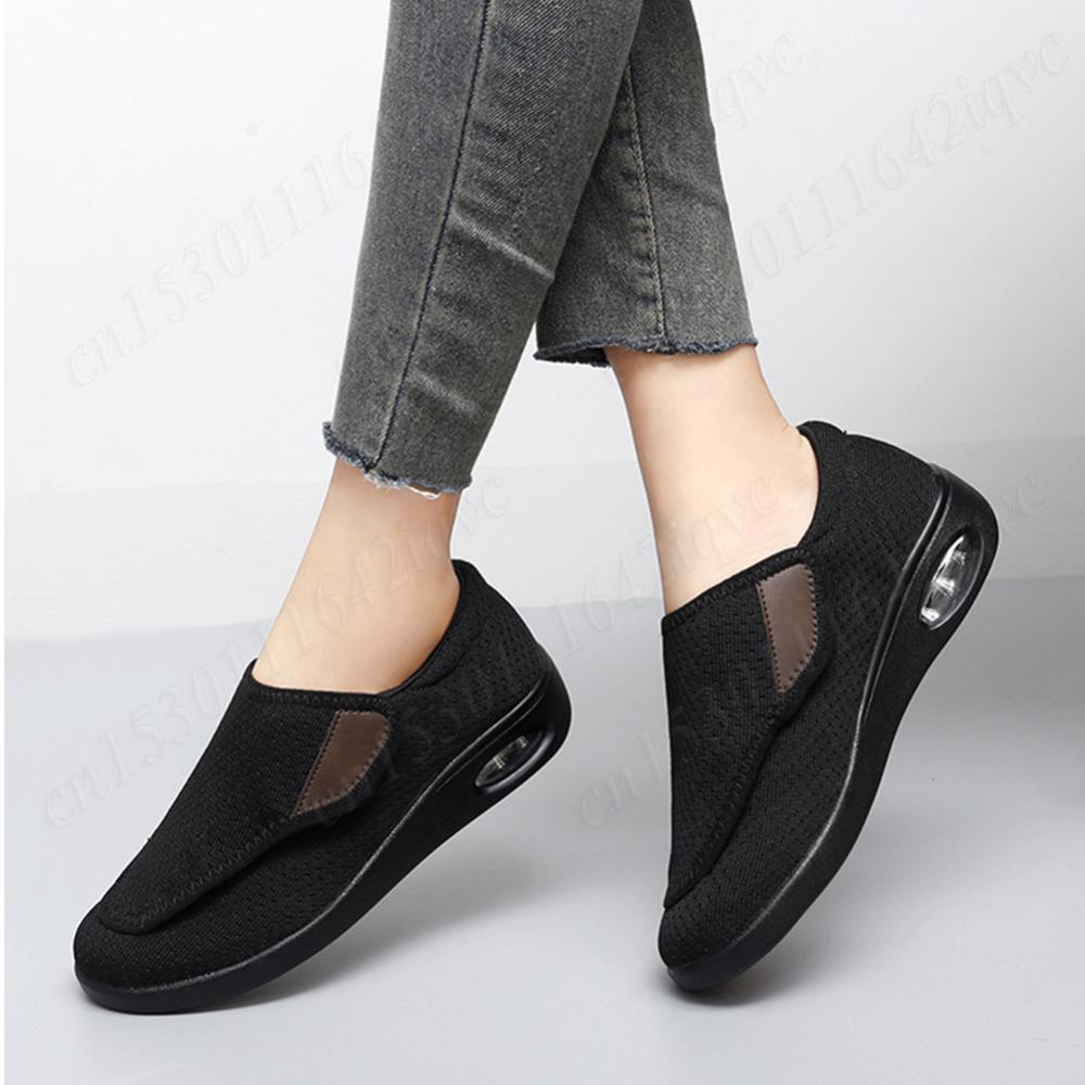 Women Diabetic Shoes Wide Walking Shoes Slip-On Orthopedic Shoes with Adjustable Closure Lightweight Edema Sneakers for Elderly