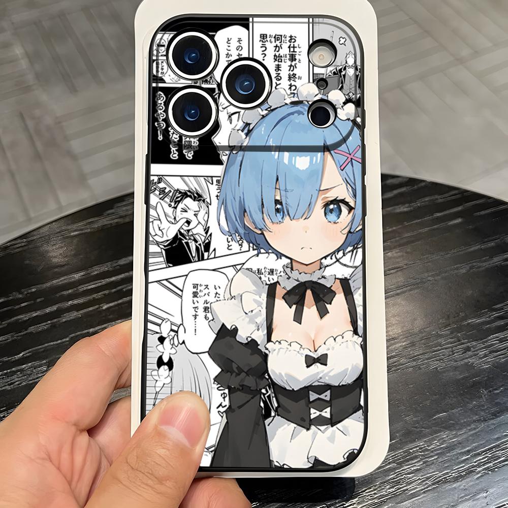 Anime Re Zero Rem Phone Case For IPhone 17 Pro Max 16 15 14 Pro Max 13 11 X Xs Xr 8 7Plus Silicone Cover