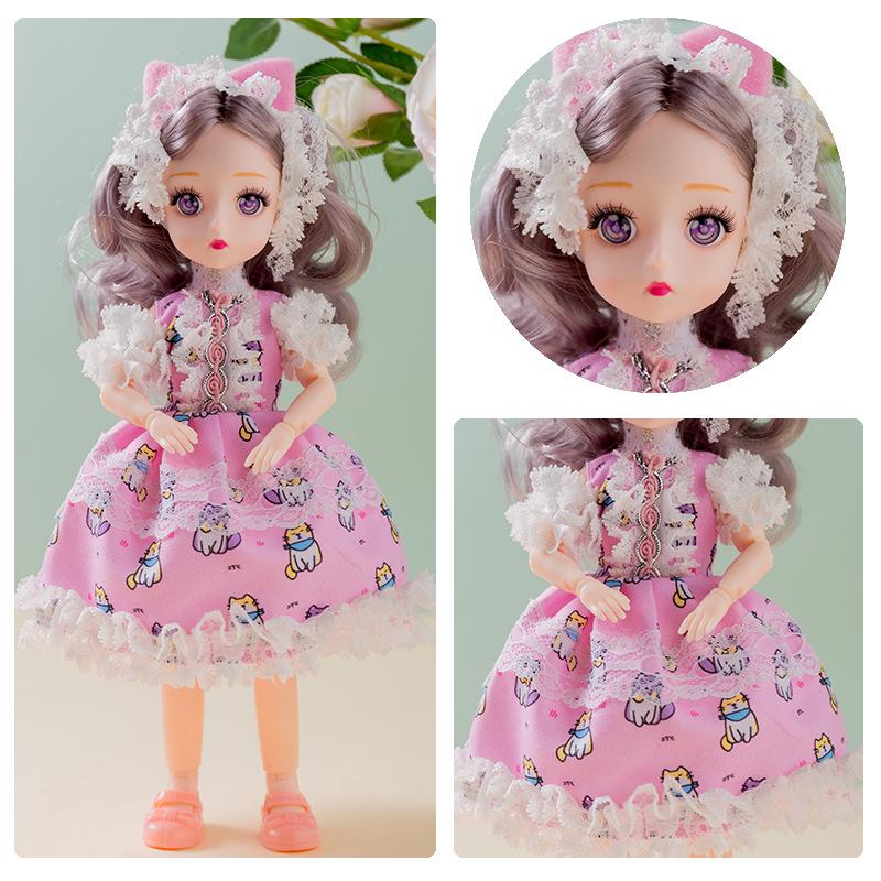 30cm Yitian Barbie Doll Set: BJD Doll with Music, Wedding Dress, and Outfit Changes