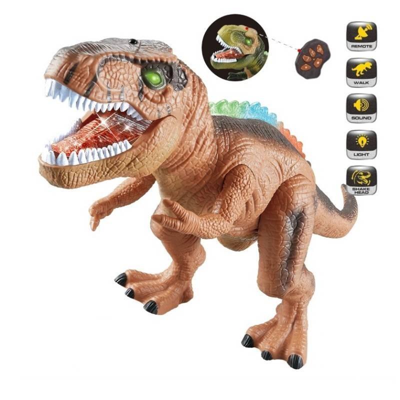 Remote Control Dinosaur Toy Glowing Walking Sounding T-rex Plastic Dinosaur Toy Educational Interactive For Kids